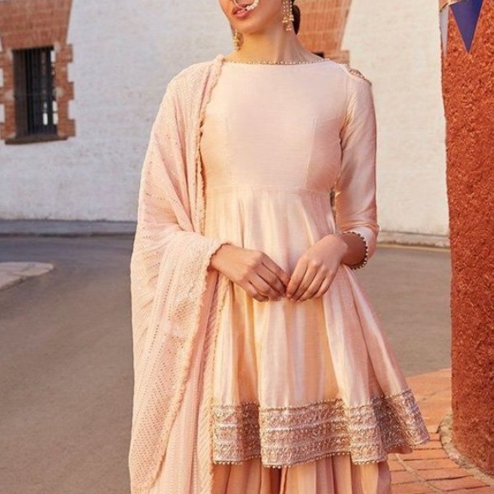 Blush peplum anarkali (NEVER WORN)
